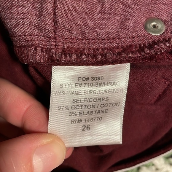 Re/Done Originals Velvet High Rise Ankle Crop Jeans Women’s Size 26 Pants Red - Picture 9 of 10